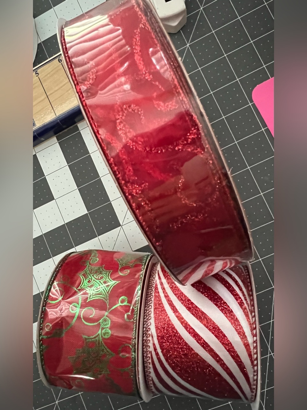 3 Rolls Hobby Lobby Wired Edge Ribbon